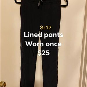 Only worn once! Ivivva lined pants!